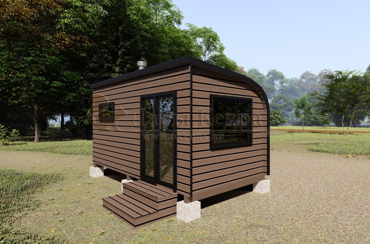 Баня «Парус» из кедра 5х2,2 м